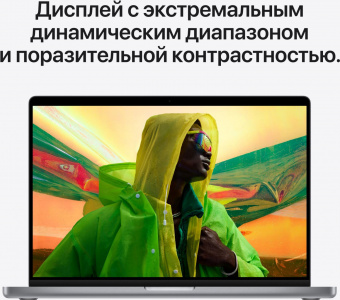 Ноутбук Apple MacBook Pro A2442 M1 Pro 8 core 16Gb SSD512Gb/14 core GPU 14.2" Retina XDR (3024x1964) Mac OS grey space WiFi BT Cam (Z15G000DY) от магазина РЭССИ