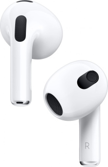 Гарнитура вкладыши Apple AirPods 3 A2565,A2564,A2566 белый беспроводные bluetooth в ушной раковине (MME73ZA/A) от магазина РЭССИ