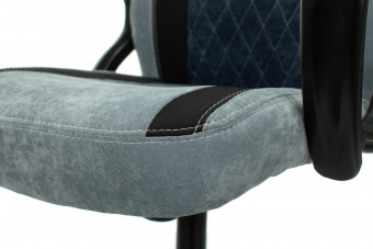 Кресло игровое Zombie VIKING 6 KNIGHT Fabric голубой с подголов. крестов. металл от магазина РЭССИ