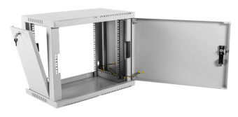 Шкаф коммутационный ЦМО (ШРН-12.350.1) настенный 12U 600x359мм пер.дв.стекл 200кг серый 300мм 180град. от магазина РЭССИ