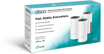 Бесшовный Mesh роутер TP-Link Deco M4 (DECO M4(3-PACK)) AC1200 10/100/1000BASE-TX белый (упак.:3шт) от магазина РЭССИ