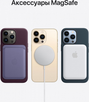 Смартфон Apple A2484 iPhone 13 Pro Max 128Gb 6Gb золотой моноблок 3G 4G 1Sim 6.7" 1284x2778 iOS 15 12Mpix 802.11 a/b/g/n/ac/ax NFC GPS GSM900/1800 GSM1900 TouchSc Protect от магазина РЭССИ