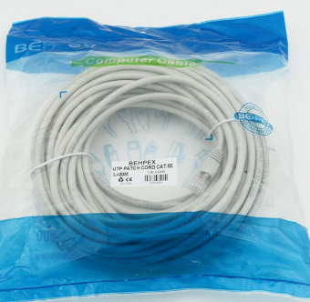 Патч-корд cat5E molded 20м RJ-45 (m)-RJ-45 (m) от магазина РЭССИ