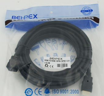 Кабель аудио-видео HDMI (m)/HDMI (m) 5м. черный от магазина РЭССИ