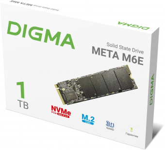 Накопитель SSD Digma PCIe 4.0 x4 1TB DGSM4001TM6ET Meta M6E M.2 2280 от магазина РЭССИ