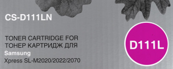 Картридж лазерный Cactus CS-D111LN MLT-D111L черный (1800стр.) для Samsung Xpress M2022/M2020/M2021/M2020W/M2070/M2070FW/M2071 /M2071FH/M2021W/M2022W/M2070F/M2070W/M2071F от магазина РЭССИ