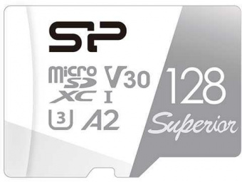 Флеш карта microSDXC 128Gb Class10 Silicon Power SP128GBSTXDA2V20SP Superior + adapter от магазина РЭССИ