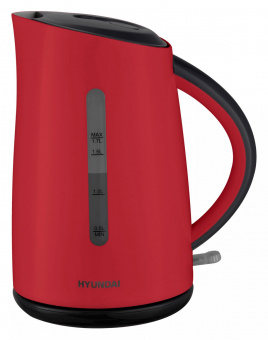 Чайник электрический Hyundai HYK-P3024 1.7л. 2200Вт красный/черный (корпус: пластик) от магазина РЭССИ
