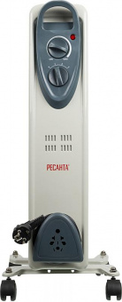 Радиатор масляный Ресанта ОМ-5Н 1000Вт белый от магазина РЭССИ