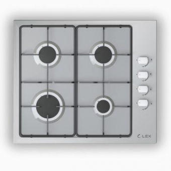 Газовая варочная поверхность Lex GVS 644-1 IX нержавеющая сталь от магазина РЭССИ