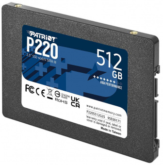 Накопитель SSD Patriot SATA III 512Gb P220S512G25 P220 2.5" от магазина РЭССИ