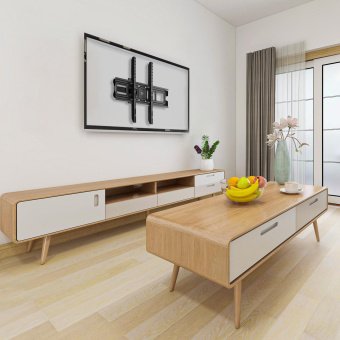 Кронштейн для телевизора Buro MF2 черный 32"-70" макс.35кг настенный поворотно-выдвижной и наклонный от магазина РЭССИ