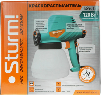 Краскопульт Sturm! SG9612 120Вт бак:1000мл 300мл/мин от магазина РЭССИ