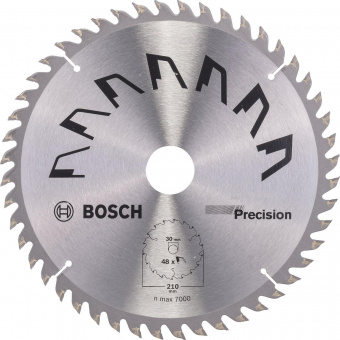 Диск пильный по дер. Bosch Standard (2609256873) d=210мм d(посад.)=30мм (циркулярные пилы) (упак.:1шт) от магазина РЭССИ