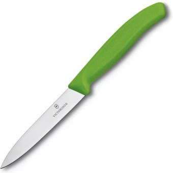 Нож кухонный Victorinox Swiss Classic (6.7706.L114) стальной для овощей лезв.100мм прямая заточка зеленый от магазина РЭССИ