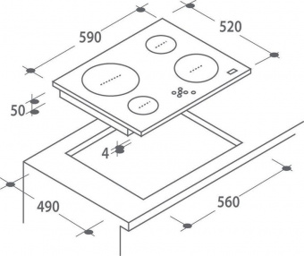 Встраиваемый комплект Candy FCP602X/ECH64CC нержавеющая сталь/черный от магазина РЭССИ