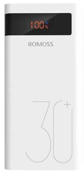 Мобильный аккумулятор Romoss Sense 8P+ 30000mAh QC 3A белый от магазина РЭССИ