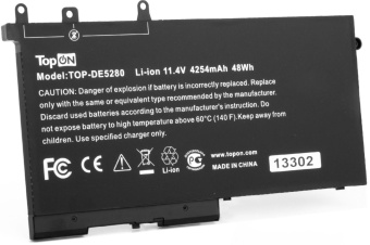 Батарея для ноутбука TopON TOP-DE5280 11.1V 4254mAh литиево-ионная Dell Latitude 5280, 5480, 5580, 5290, 5590 (103283) от магазина РЭССИ