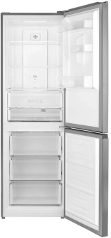 Холодильник Weissgauff WRK 185 Total NoFrost Inverter Inox 2-хкамерн. нержавеющая сталь инвертер от магазина РЭССИ