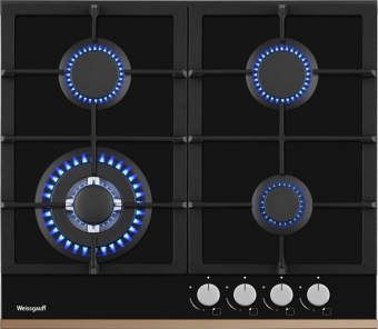 Газовая варочная поверхность Weissgauff HGG 649 BGRG черный от магазина РЭССИ