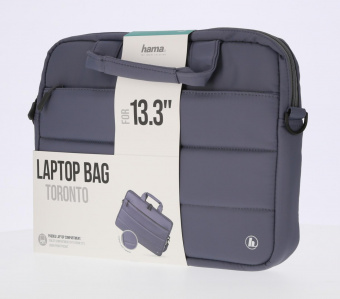 Сумка для ноутбука 13.3" Hama Toronto серый/голубой нейлон (00216567) от магазина РЭССИ