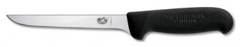 Нож кухонный Victorinox Fibrox (5.6303.12) стальной обвалочный для мяса лезв.120мм прямая заточка черный от магазина РЭССИ