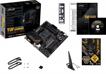 Материнская плата Asus TUF GAMING B550M-E WIFI Soc-AM4 AMD B550 4xDDR4 mATX AC`97 8ch(7.1) GbLAN RAID+VGA+HDMI+DP от магазина РЭССИ