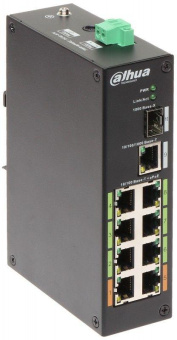 Коммутатор Dahua DH-LR2110-8ET-120 1x100Mb 8G 1SFP 6PoE+ 120W неуправляемый от магазина РЭССИ