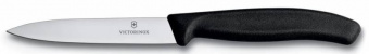Нож кухонный Victorinox Swiss Classic (6.7703) стальной для чистки овощей и фруктов лезв.100мм прямая заточка черный без упаковки от магазина РЭССИ
