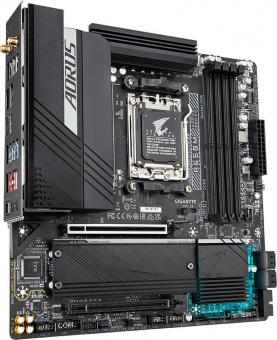 Материнская плата Gigabyte B650M AORUS ELITE AX SocketAM5 AMD B650 4xDDR5 mATX AC`97 8ch(7.1) 2.5Gg RAID+HDMI+DP от магазина РЭССИ