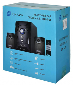 Колонки Оклик OK-441 2.1 черный 50Вт BT от магазина РЭССИ