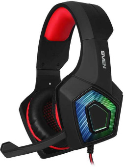 Наушники с микрофоном Sven AP-U880MV черный/красный 2.2м мониторные оголовье (SV-016739) от магазина РЭССИ