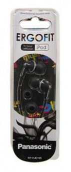 Наушники вкладыши Panasonic RP-HJE125E 1.1м черный проводные в ушной раковине (RP-HJE125E-K) от магазина РЭССИ