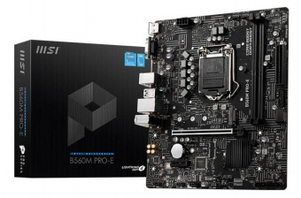 Материнская плата MSI B560M PRO-E Soc-1200 Intel B560 2xDDR4 mATX AC`97 8ch(7.1) GbLAN+VGA+HDMI от магазина РЭССИ