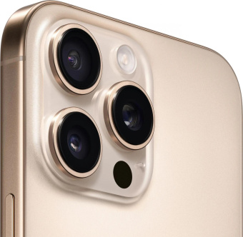 Смартфон Apple A3295 iPhone 16 Pro Max 1Tb бежевый титан моноблок 3G 4G 1Sim 6.9" 1320x2868 iOS 18 48Mpix 802.11 a/b/g/n/ac/ax/be NFC GPS Protect от магазина РЭССИ