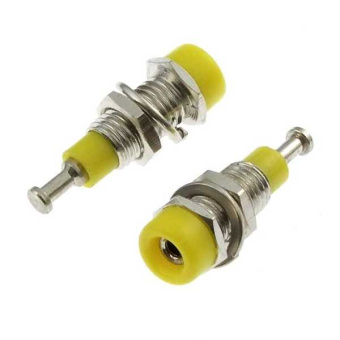 Z008 2mm panel jack YELLOW от магазина РЭССИ