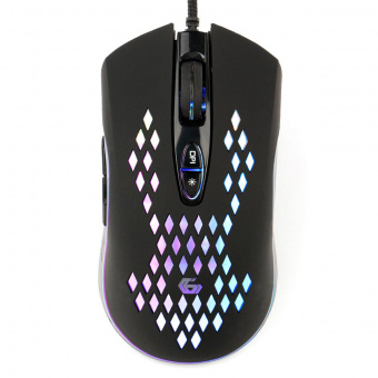 Мышь игровая Gembird MG-580 USB чёрн 3200DPI 7 кн. RGB каб. тканевый 1.8 м от магазина РЭССИ