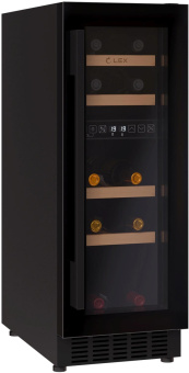 Винный шкаф Lex LWD3017BL dual zone 1-нокамерн. черный от магазина РЭССИ