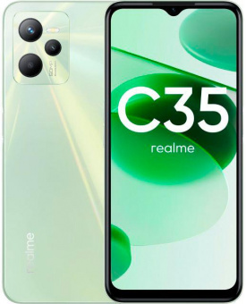 Смартфон Realme C35 64Gb 4Gb зеленый моноблок 3G 4G 2Sim 6.6" 1080x2408 Android 11 50Mpix 802.11 b/g/n/ac NFC GPS GSM900/1800 GSM1900 TouchSc microSD max256Gb от магазина РЭССИ