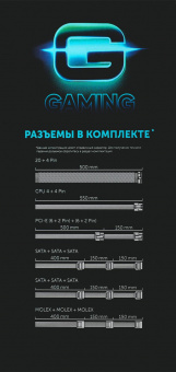 Блок питания GMNG ATX 750W PSU-750W-80BR 80+ bronze (24+4+4pin) APFC 120mm fan 6xSATA RTL от магазина РЭССИ