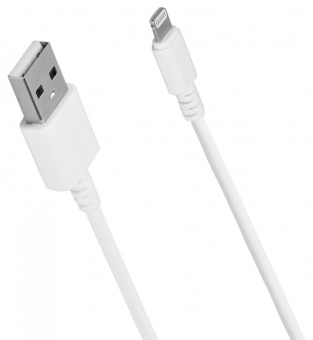 Кабель SunWind USB (m)-Lightning (m) 1.2м белый блистер от магазина РЭССИ
