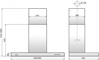 Вытяжка каминная Elikor Опал 60Н-650-Э3Д нержавеющая сталь управление: кнопочное (1 мотор) от магазина РЭССИ