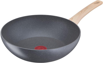 Сковорода ВОК (WOK) Tefal Natural Force G2661972 круглая 28см покрытие: Mineralia+ non-stick ручка несъемная (без крышки) серый (2100118262) от магазина РЭССИ