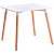 Стол Tetchair John (mod. t1003) МДФ/дерево 80x80x75 см white (белый) / natural (натуральный) 15173 от магазина РЭССИ