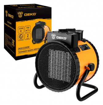 Тепловая пушка электрическая Deko DKIH2200W 2200Вт желтый/черный от магазина РЭССИ