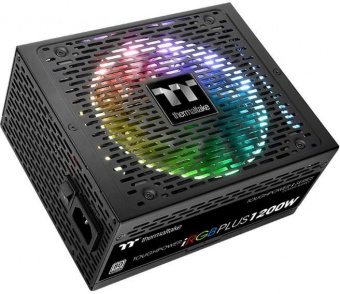 Блок питания Thermaltake ATX 1200W Toughpower iRGB Plus 80+ platinum (24+4+4pin) APFC 140mm fan color LED 12xSATA Cab Manag RTL от магазина РЭССИ