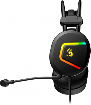 Наушники с микрофоном A4Tech Bloody MC750 черный 2.3м мониторные USB оголовье (MC750 BLACK) от магазина РЭССИ