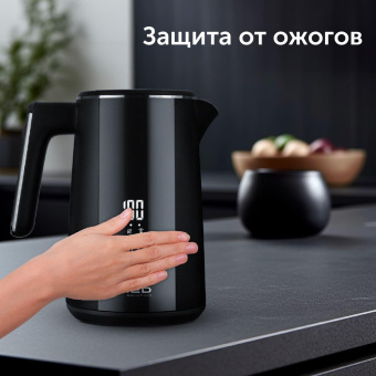 Чайник электрический Red Solution RK-M111D 1.5л. 2200Вт черный корпус: металл/пластик от магазина РЭССИ