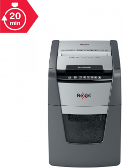 Шредер Rexel Optimum AutoFeed 100X черный с автоподачей (секр.P-4) фрагменты 100лист. 34лтр. скрепки скобы пл.карты от магазина РЭССИ