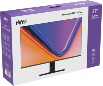 Монитор Hiper 27" SB2705 черный IPS LED 5ms 16:9 HDMI M/M матовая 350cd 178гр/178гр 2560x1440 75Hz FreeSync DP 2K USB 5.75кг от магазина РЭССИ